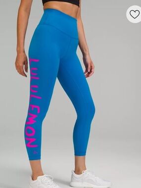 Lululemon Wunder Train High-Rise Tight *Ed Curtis - Poolside Blue - Sz 12